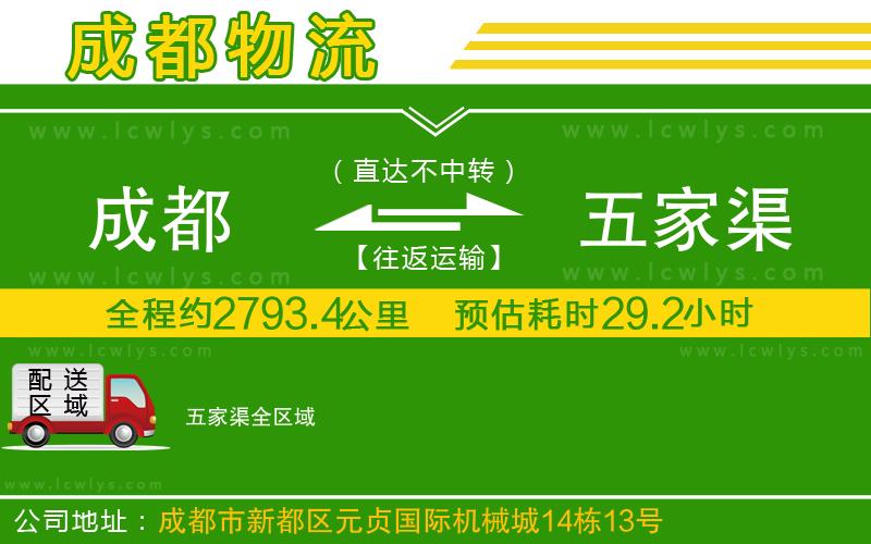 成都到五家渠貨運公司