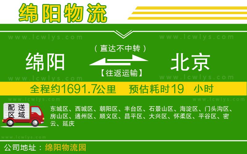 綿陽(yáng)到北京物流公司