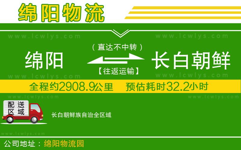 綿陽到長(zhǎng)白朝鮮族自治物流專線