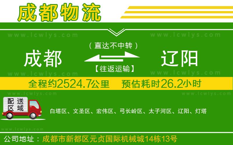 成都到遼陽貨運專線