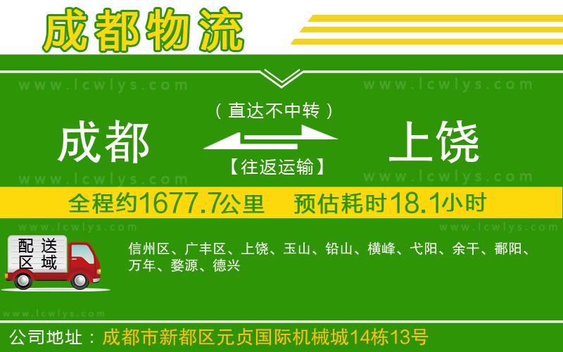 成都到上饒專線